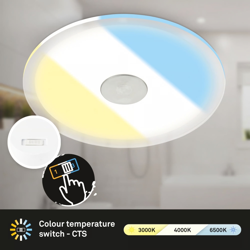 Briloner 7481019 - LED Koupelnové podhledové svítidlo LED/12W/230V 3000/4000/6500K IP44 bílá