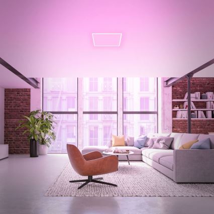 Briloner 7491-016 - LED RGBW Stmívatelné stropní svítidlo SMART LED/22W/230V 4000K 42x42 cm Wi-Fi Tuya + dálkové ovládání