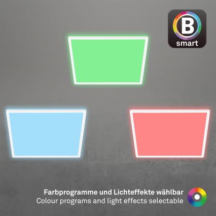 Briloner 7491-016 - LED RGBW Stmívatelné stropní svítidlo SMART LED/22W/230V 4000K 42x42 cm Wi-Fi Tuya + dálkové ovládání