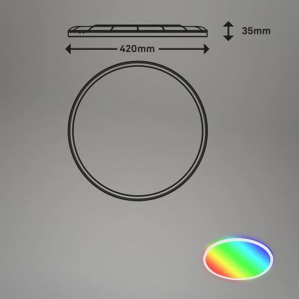 Briloner 7494016 - LED RGBW Stmívatelné stropní svítidlo SMART LED/22W/230V 4000K pr. 42 cm Wi-Fi Tuya + dálkové ovládání