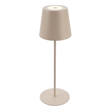 Briloner 7508011 - LED Stmívatelná nabíjecí venkovní stolní lampa 2v1 LED/2,5W/5V IP44 béžová