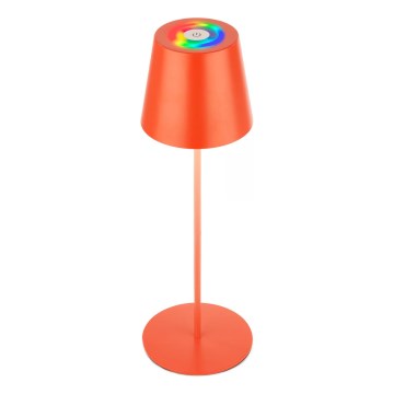 Briloner 7510012 - LED RGBW Stmívatelná venkovní nabíjecí stolní lampa CALIDA LED/2,5W/5V IP44 1200 mAh oranžová