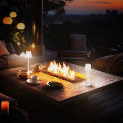 Briloner 7510016 - LED RGBW Stmívatelná venkovní nabíjecí stolní lampa CALIDA LED/2,5W/5V IP44 1200 mAh bílá