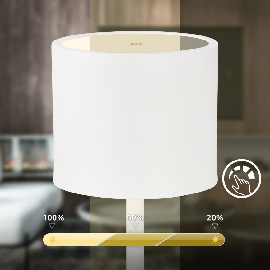 Briloner 7521016 - LED Stmívatelná nabíjecí venkovní stolní lampa SIGO LED/2,5W/5V IP44 2600 mAh bílá
