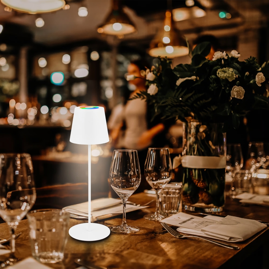 Briloner 7559016 - LED RGB Stmívatelná nabíjecí venkovní stolní lampa COLORIS LED/3,5W/5V IP44 2000 mAh Wi-Fi Tuya