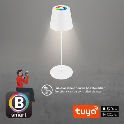 Briloner 7559016 - LED RGB Stmívatelná nabíjecí venkovní stolní lampa COLORIS LED/3,5W/5V IP44 2000 mAh Wi-Fi Tuya