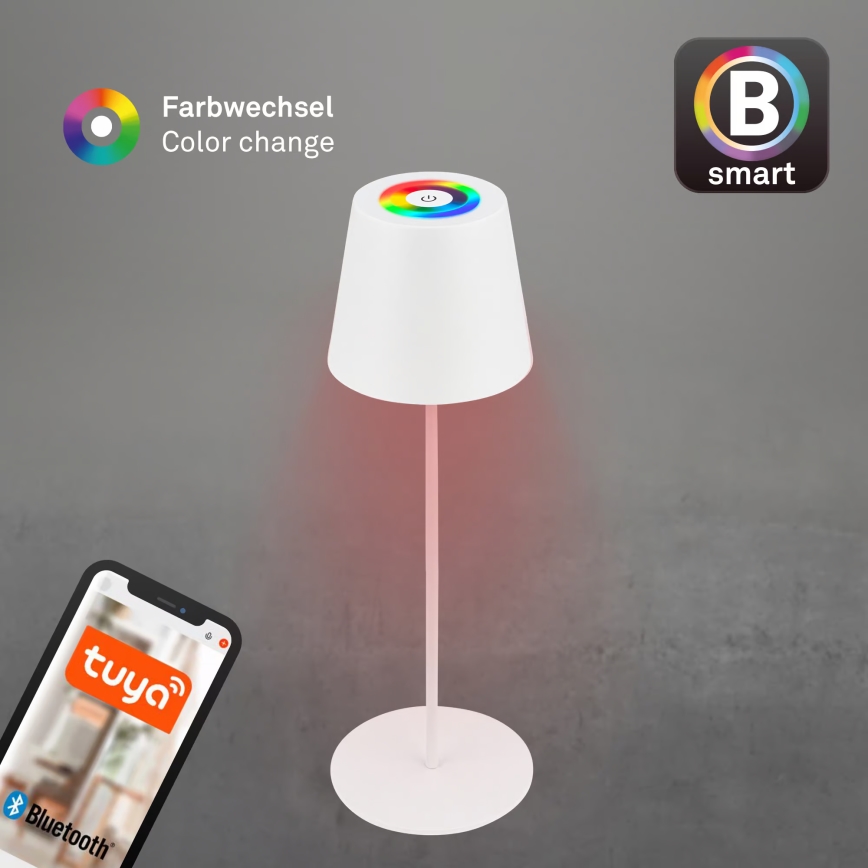 Briloner 7559016 - LED RGB Stmívatelná nabíjecí venkovní stolní lampa COLORIS LED/3,5W/5V IP44 2000 mAh Wi-Fi Tuya