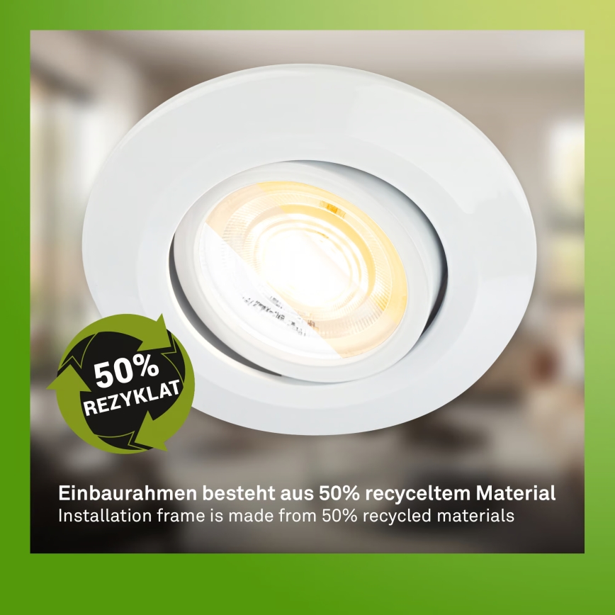 Briloner 7586036 - SADA 3x LED Koupelnové podhledové svítidlo KLIRA LED/4,9W/230V 2500/3000/4000K IP23 bílá