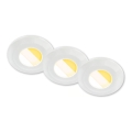 Briloner 7589036 - SADA 3x LED Stmívatelné koupelnové podhledové svítidlo KLIRA LED/4,9W/230V 2500/3000/4000K IP44 bílá