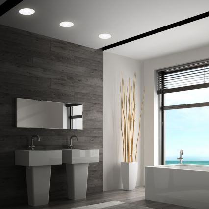 Briloner 7605036 - SADA 3xLED Koupelnové podhledové svítidlo 3xLED/4,9W/230V IP44 bílá