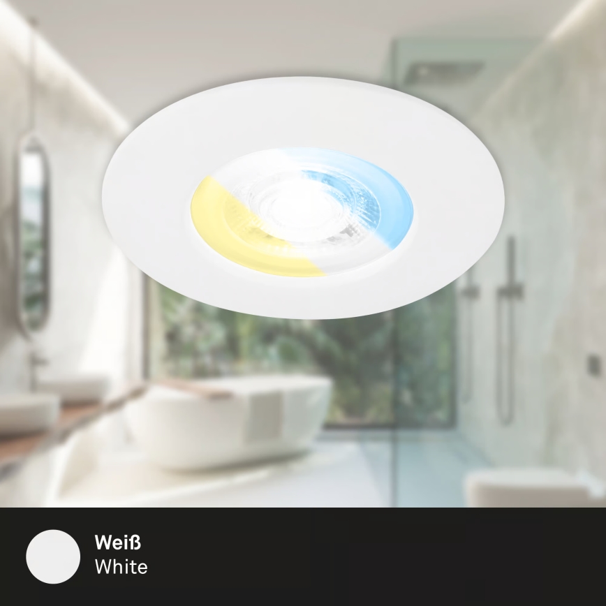 Briloner 7605036 - SADA 3xLED Koupelnové podhledové svítidlo 3xLED/4,9W/230V IP44 bílá