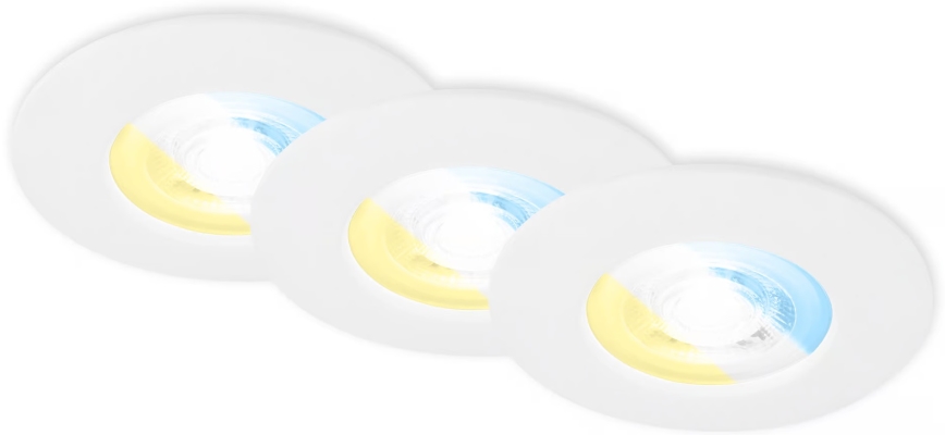 Briloner 7605036 - SADA 3xLED Koupelnové podhledové svítidlo 3xLED/4,9W/230V IP44 bílá