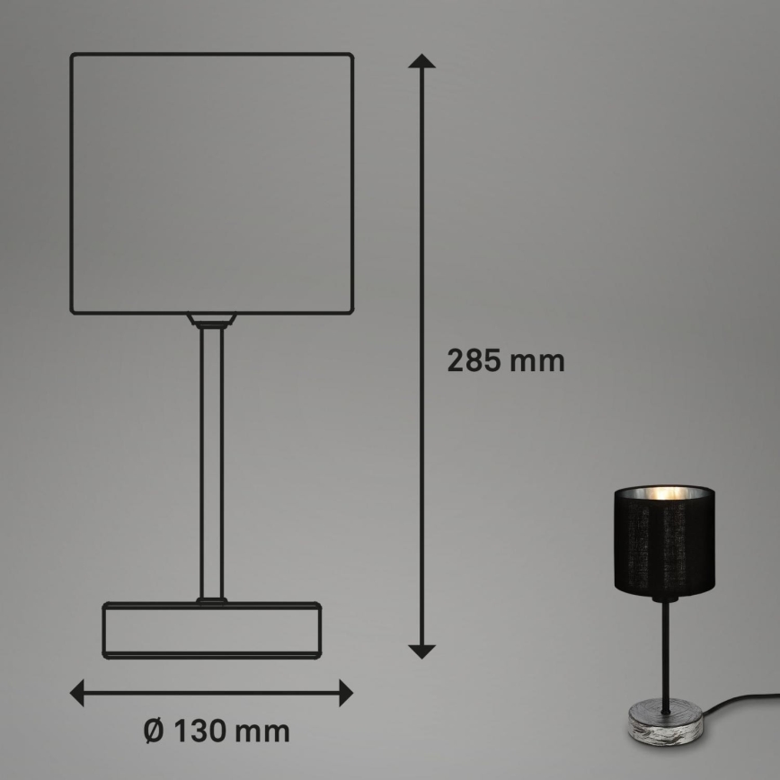 Briloner 7737-014 - Stolní lampa SILVER CRAFTED 1xE14/25W/230V