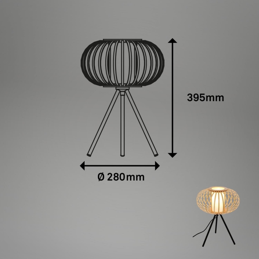 Briloner 7759011 - Stolní lampa 1xE27/10W/230V bambus