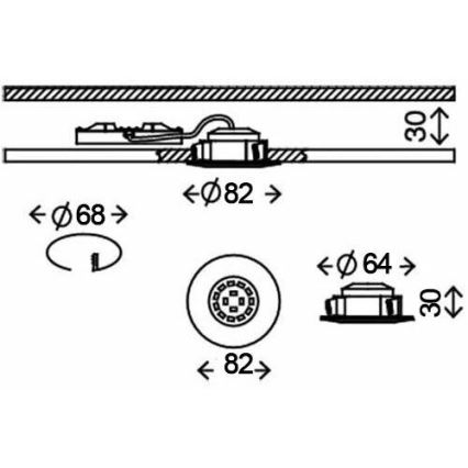 Briloner 8312-019 - Koupelnové podhledové svítidlo LED/5W/230V IP23