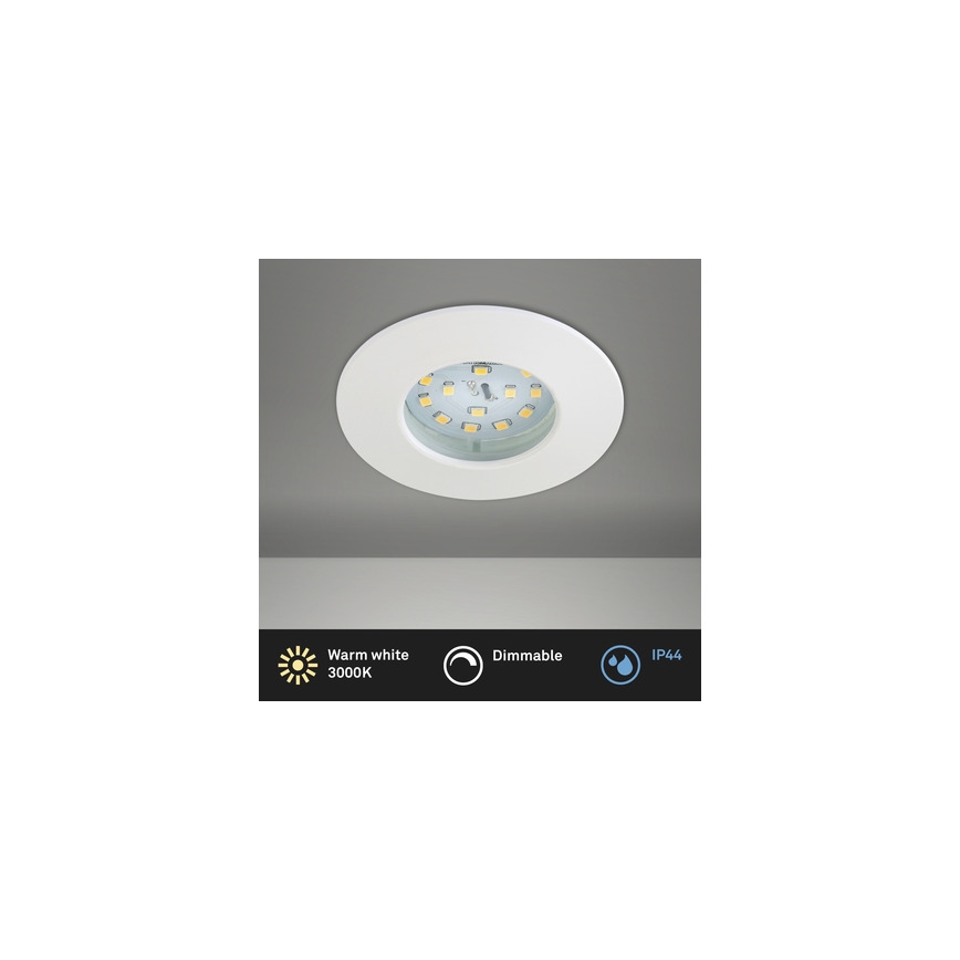 Briloner 8316-016 - LED Stmívatelné koupelnové podhledové svítidlo LED/5,5W/230V IP44 bílá