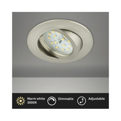Briloner 8317-012 - LED Stmívatelné koupelnové podhledové svítidlo LED/5,5W/230V IP23 matný chrom