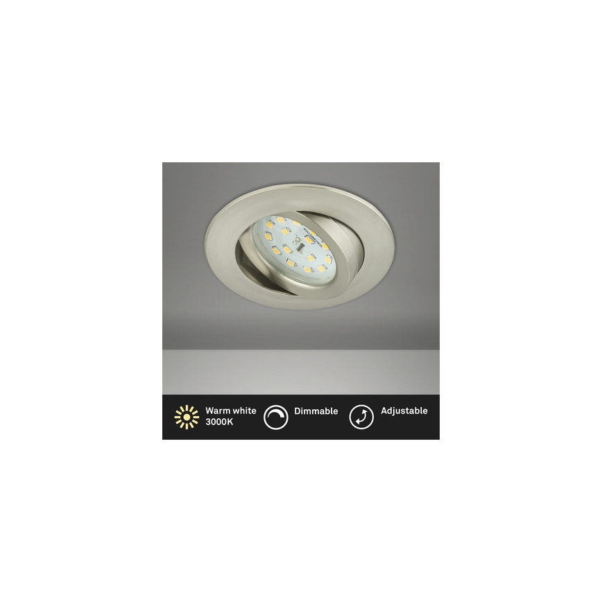 Briloner 8317-012 - LED Stmívatelné koupelnové podhledové svítidlo LED/5,5W/230V IP23 matný chrom