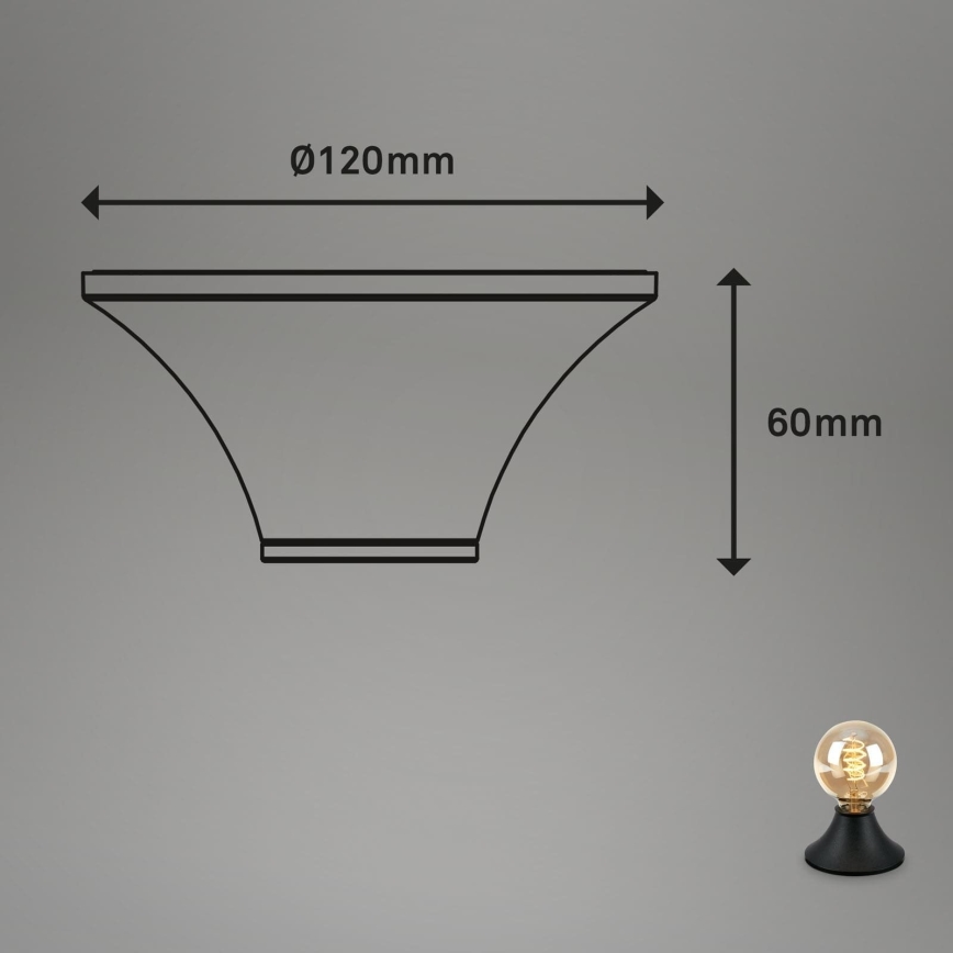 Briloner - Koupelnové stropní svítidlo 1xE27/10W/230V IP44 černá