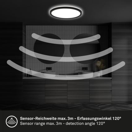 Briloner - LED Koupelnové stropní svítidlo se senzorem MOVE LED/18W/230V IP44 pr. 29 cm bílá