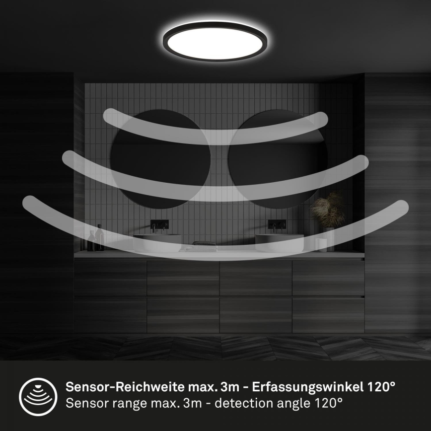 Briloner - LED Koupelnové stropní svítidlo se senzorem MOVE LED/18W/230V IP44 pr. 29 cm bílá