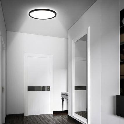 Briloner - LED Koupelnové stropní svítidlo se senzorem pohybu MOVE LED/18W/230V IP44 pr. 29 cm černá