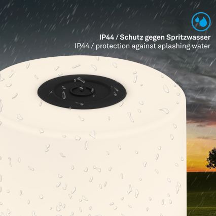 Briloner - LED Stmívatelná nabíjecí dotyková venkovní stolní lampa LED/2W/5V 2700K IP44 1200 mAh černá