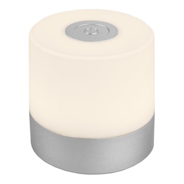 Briloner - LED Stmívatelná nabíjecí dotyková venkovní stolní lampa LED/2W/5V 2700K IP44 1200 mAh matný chrom