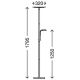 Briloner 1292-022 - LED Stmívatelná stojací lampa EVER 1xLED/21W/230V + 1xLED/3,5W