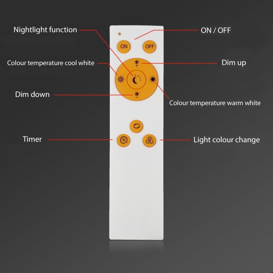 Briloner - LED Stmívatelné stropní svítidlo RIPPLE LED/24W/230V 3000-6500K + dálkové ovládání