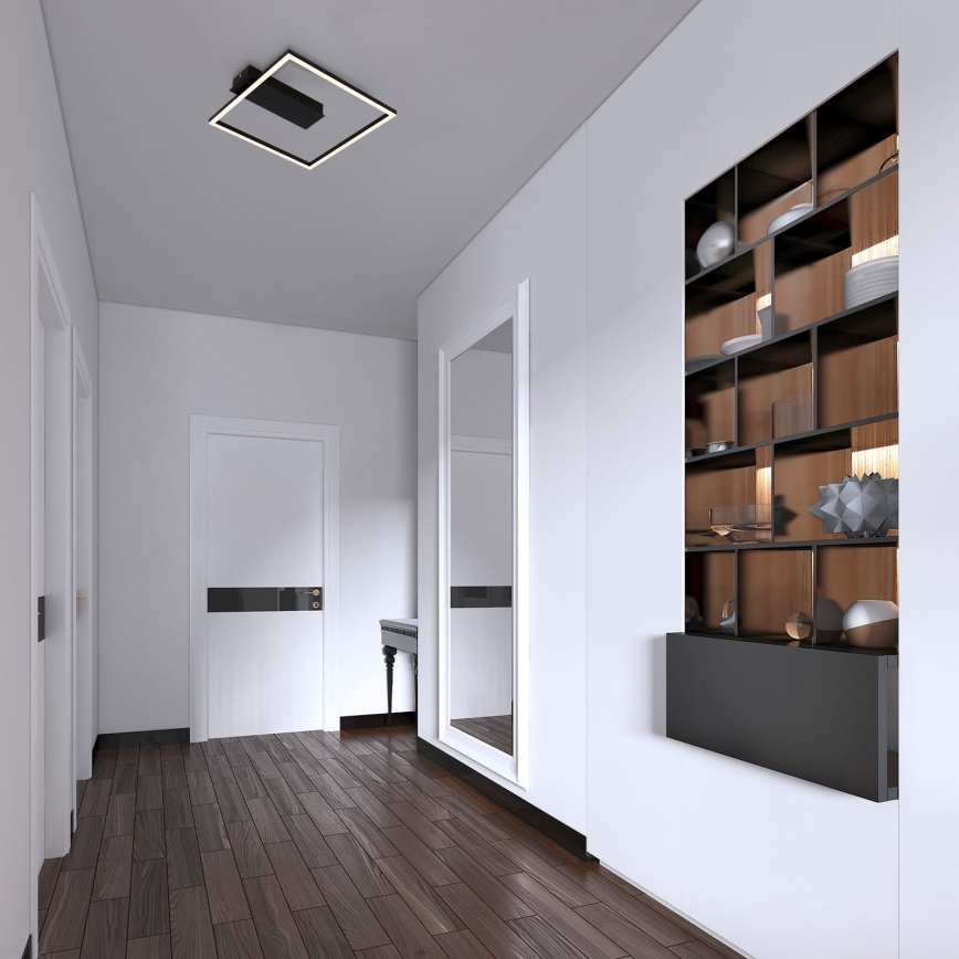 Briloner - LED Stropní svítidlo FRAME LED/14W/230V 3000K 30x32 cm černá