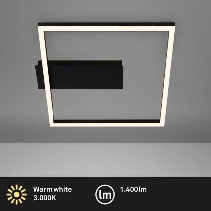 Briloner - LED Stropní svítidlo FRAME LED/14W/230V 3000K 30x32 cm černá