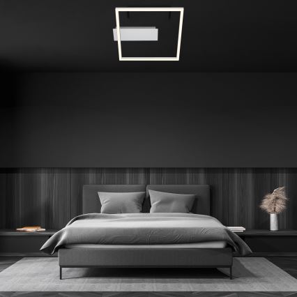 Briloner - LED Stropní svítidlo FRAME LED/14W/230V 3000K 30x32 cm matný chrom
