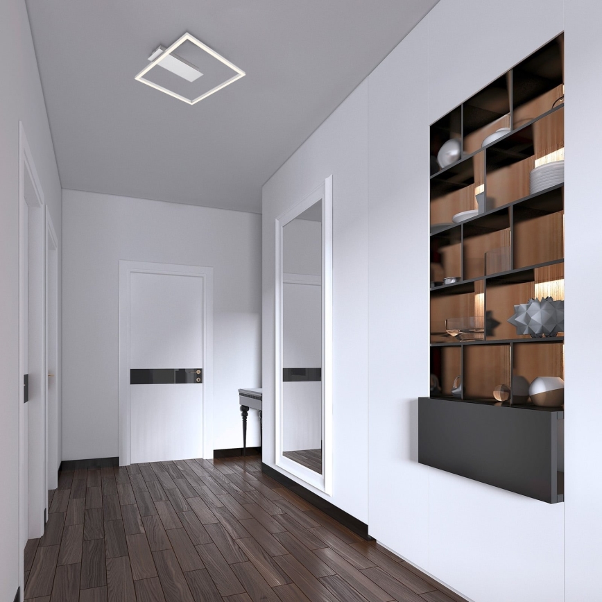 Briloner - LED Stropní svítidlo FRAME LED/14W/230V 3000K 30x32 cm matný chrom