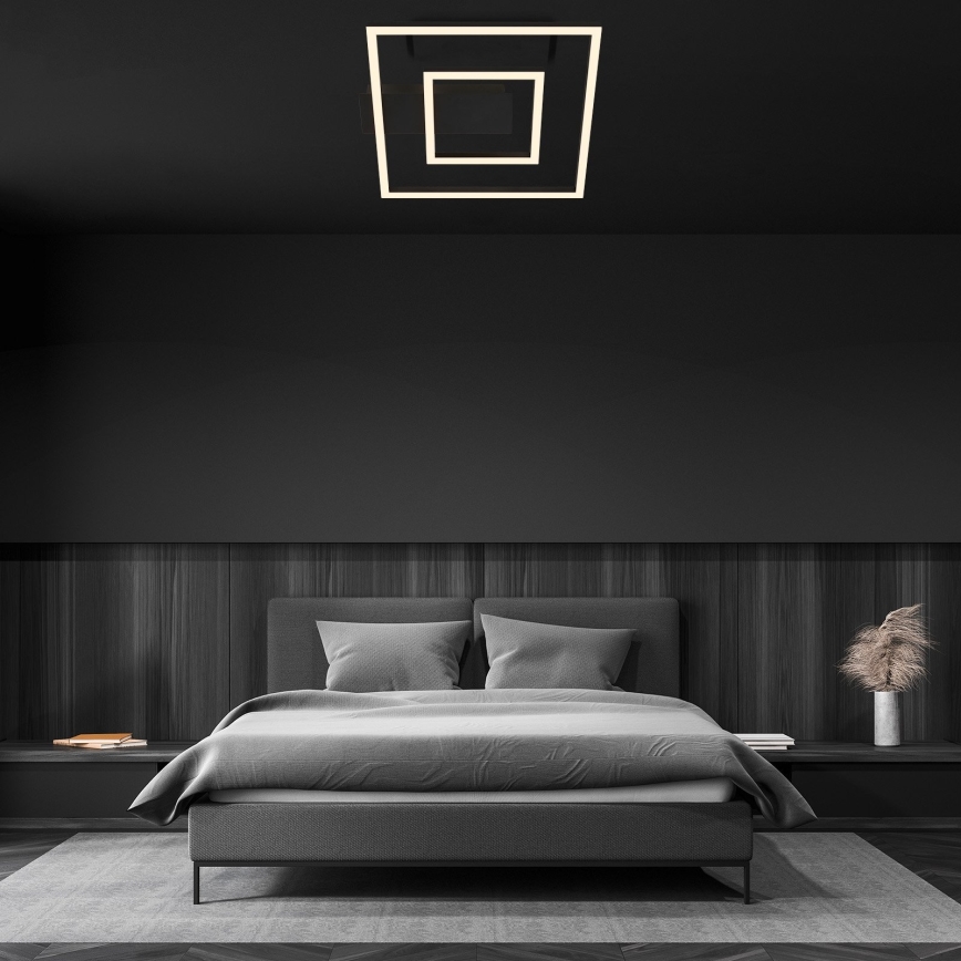 Briloner - LED Stropní svítidlo FRAME LED/22W/230V 3000K 30x32 cm černá
