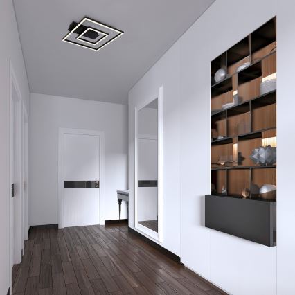 Briloner - LED Stropní svítidlo FRAME LED/22W/230V 3000K 30x32 cm černá