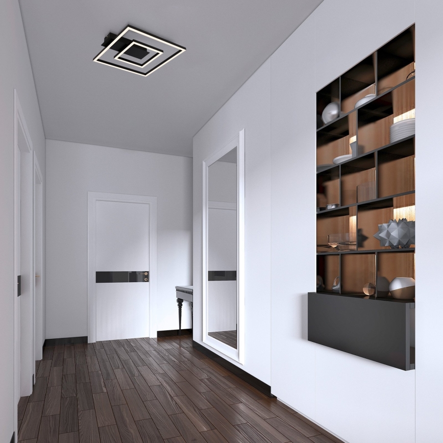 Briloner - LED Stropní svítidlo FRAME LED/22W/230V 3000K 30x32 cm černá