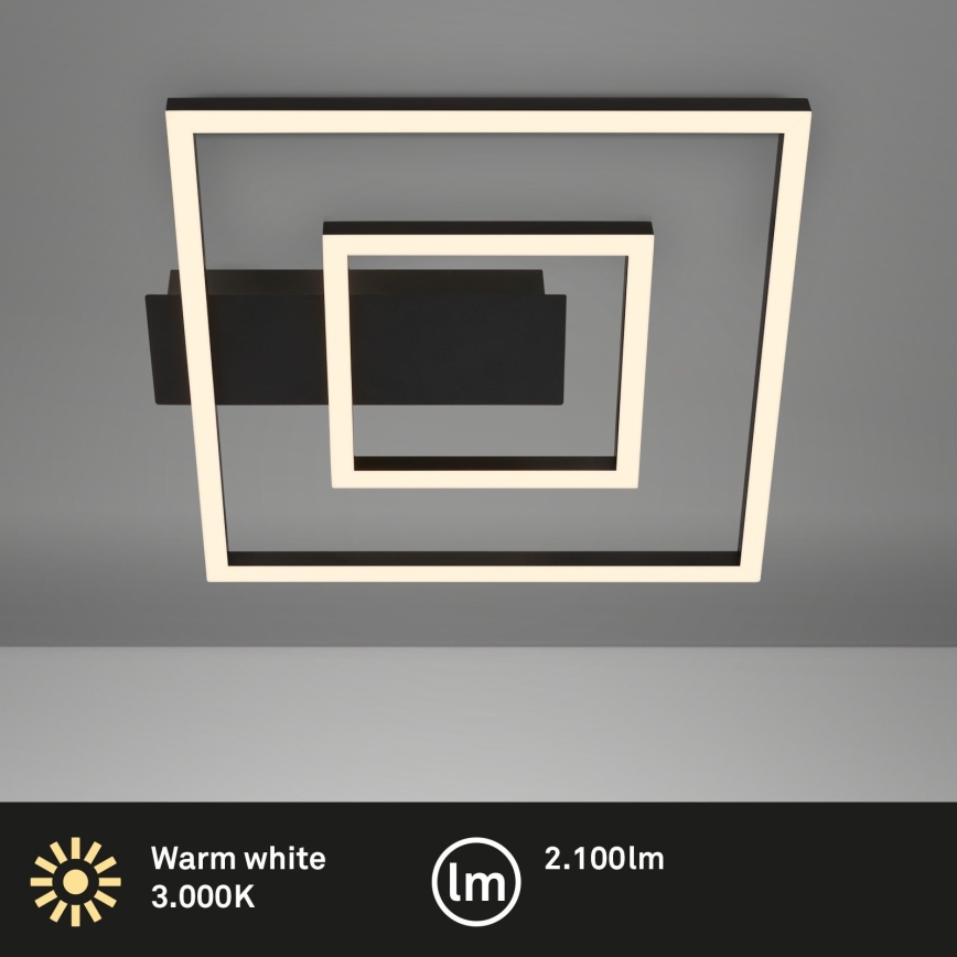Briloner - LED Stropní svítidlo FRAME LED/22W/230V 3000K 30x32 cm černá