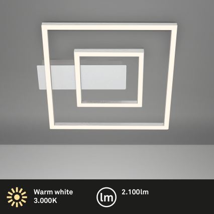 Briloner - LED Stropní svítidlo FRAME LED/22W/230V 3000K 30x32 cm matný chrom