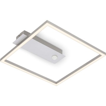Briloner - LED Stropní svítidlo se senzorem pohybu a soumraku FRAME LED/14W/230V 3000K 30x32 cm matný chrom