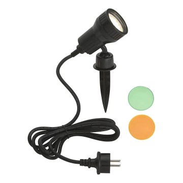 Briloner - LED Venkovní lampa TERRA 1xGU10/3W/230V IP44 černá