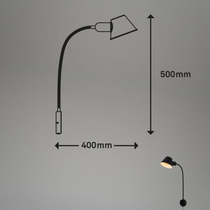 Briloner - Nástěnná lampa BRELLO 1xE27/10W/230V