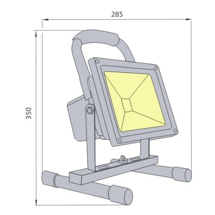 Briloner NL-TP50A4-94 - LED Reflektor s akumulátorem LED/50W IP65