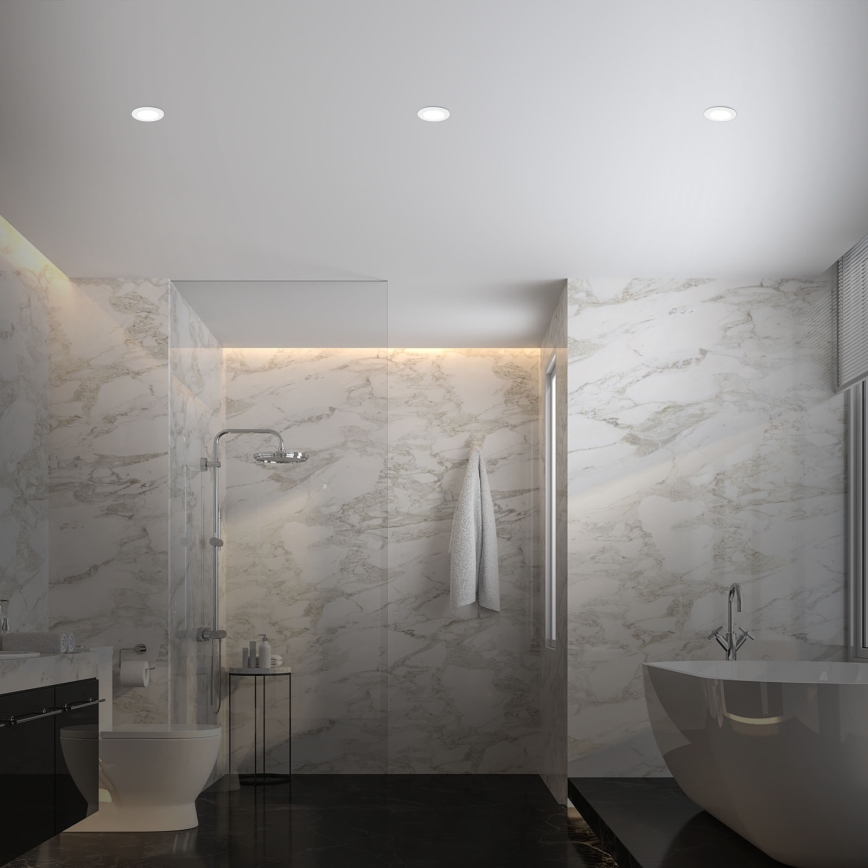 Briloner - SADA 3x LED Stmívatelné koupelnové podhledové svítidlo LED/4,8W/230V 3000-6500K IP44 + dálkové ovládání