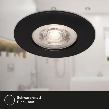 Briloner - SADA 3x LED Koupelnové podhledové svítidlo LED/4,9W/230V IP44 černá