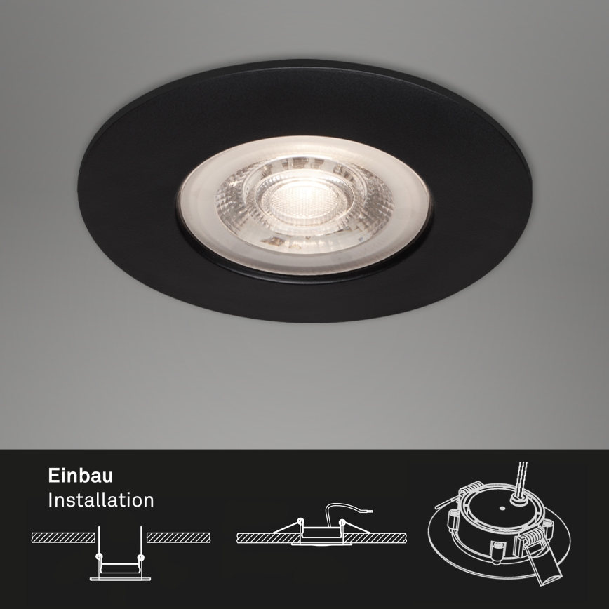 Briloner - SADA 3x LED Koupelnové podhledové svítidlo LED/4,9W/230V IP44 černá