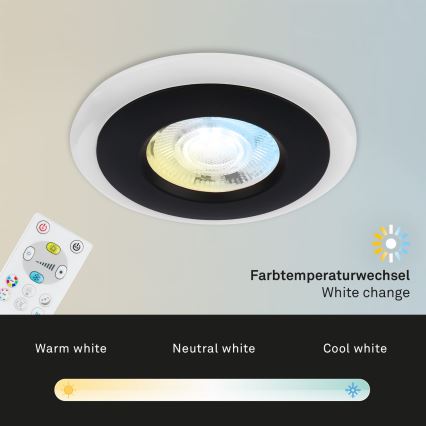 Briloner - SADA 3x LED RGBW Stmívatelné koupelnové podhledové svítidlo LED/5W/230V 3000-6500K IP44 + dálkové ovládání