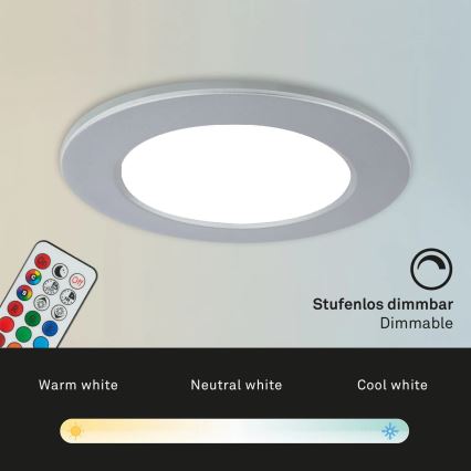 Briloner - SADA 3x LED RGBW Stmívatelné koupelnové podhledové svítidlo LED/4,8W/230V 3000-6500K IP65 + dálkové ovládání