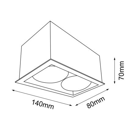 Brosline - Bodové svítidlo 2xGU10/10W/230V bílá
