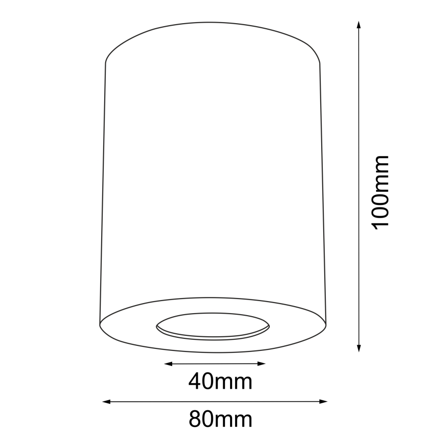 Brosline - Koupelnové bodové svítidlo 1xGU10/10W/230V IP44 černá